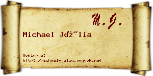 Michael Júlia névjegykártya